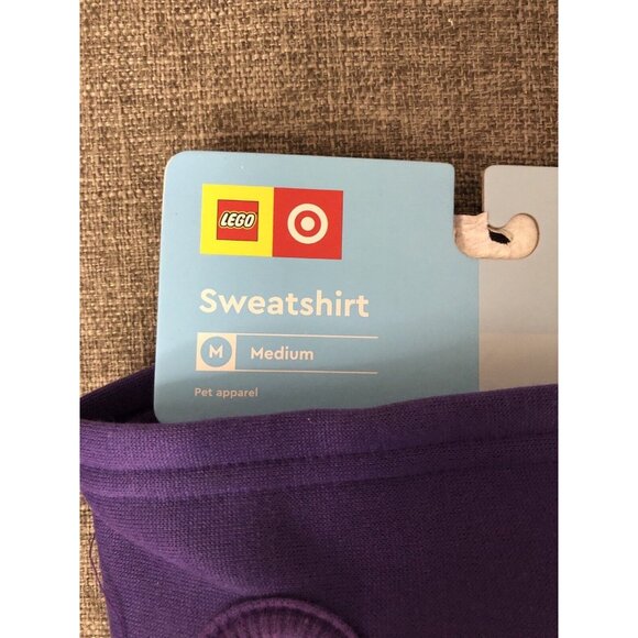 Dogs Lego Sweatshirt Pet Apparel Purple Blue Black Size Medium - Picture 2 of 4